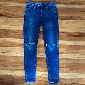 American Eagle Acid Wash Knee Ripped Jeans